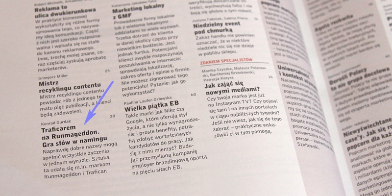 Traficar nazwa - Marketing w Praktyce numerze 8/2018